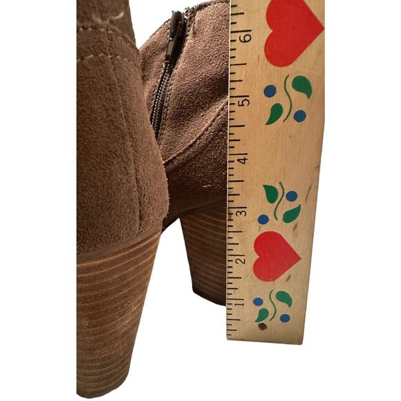 Steve Madden Brown Velvet Suede Fringe Booties Western Cowboy Country Sz 7.5 - Picture 12 of 12